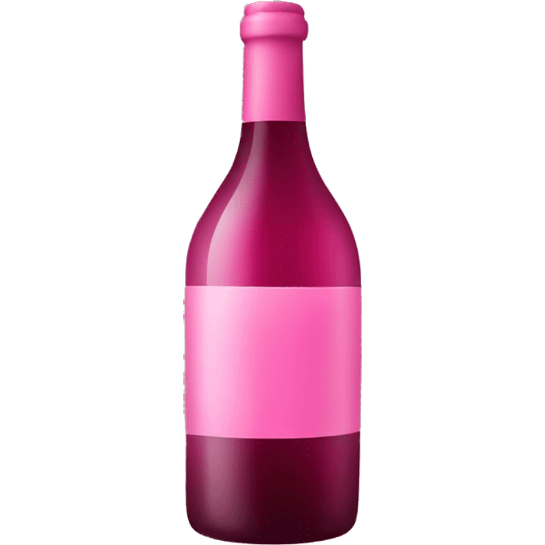 Pink wine bottle emoji