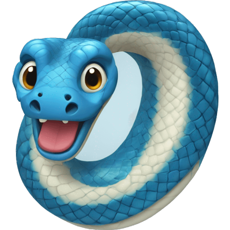 Blue snake emoji