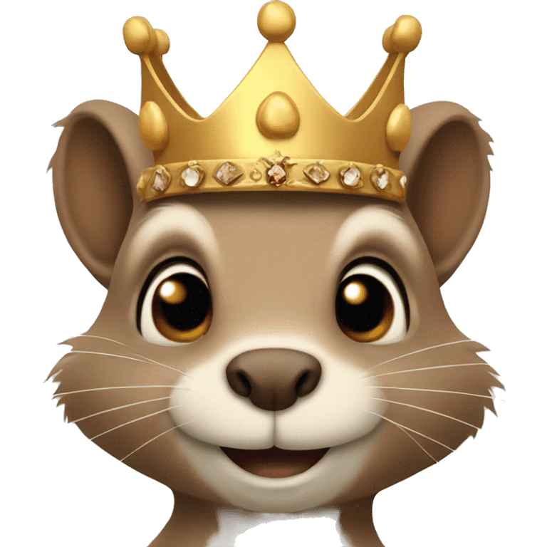 Squirrel with crown emoji