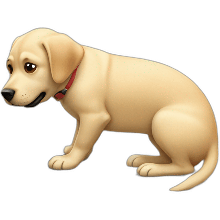 labrador using a computer emoji