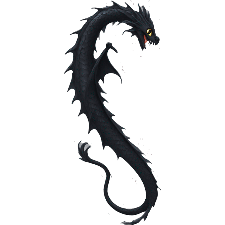 Black dragon tail emoji