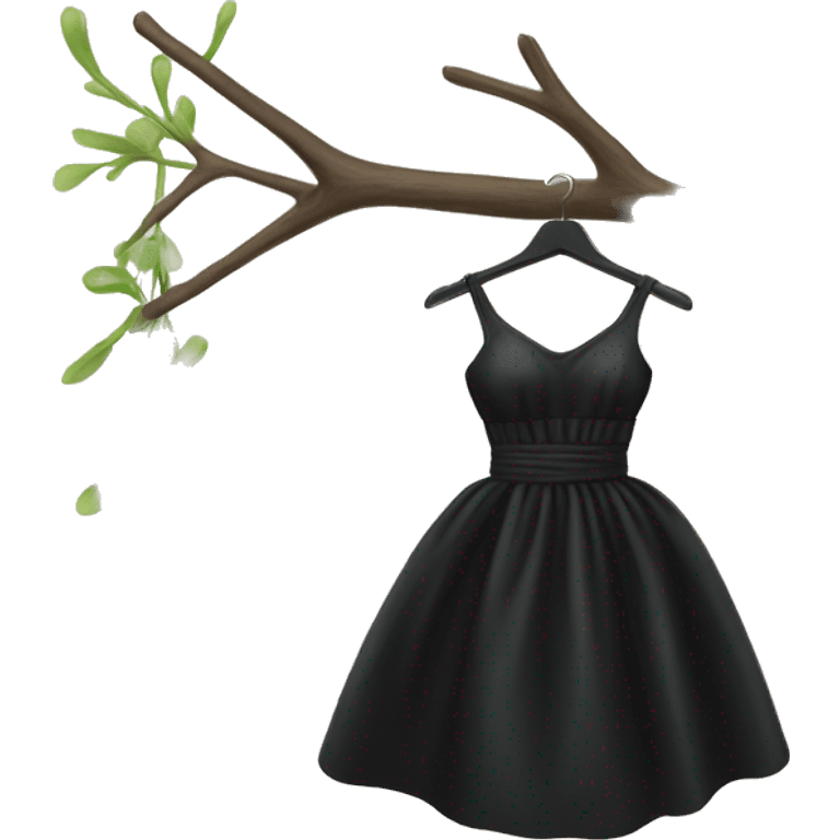 black dress on hanger emoji