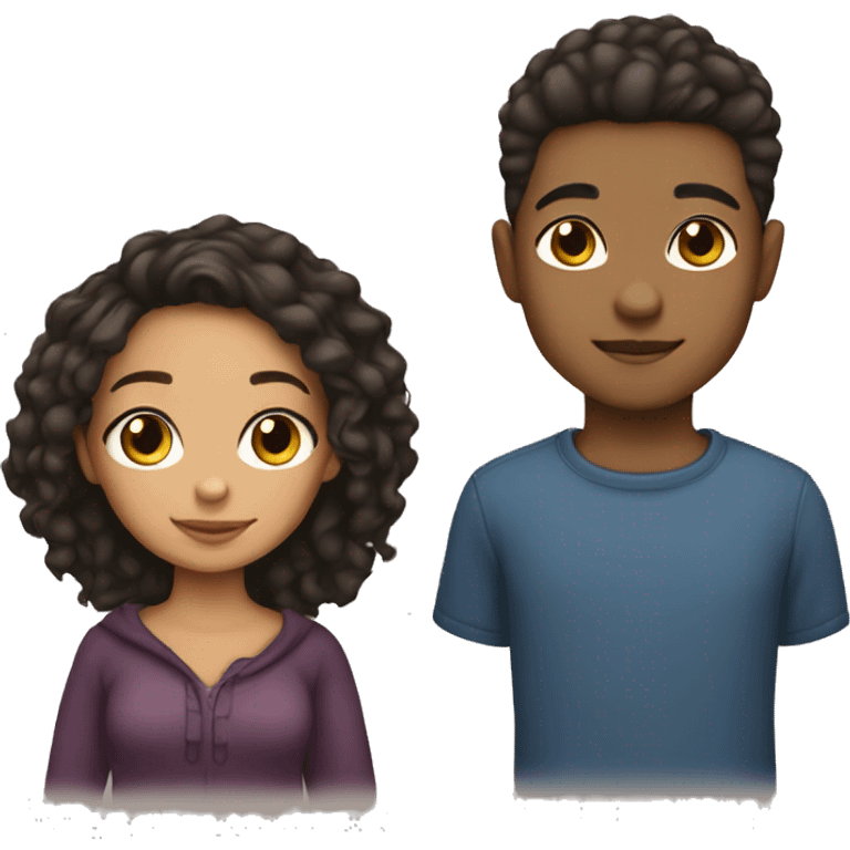 Lightskin girl and boy emoji