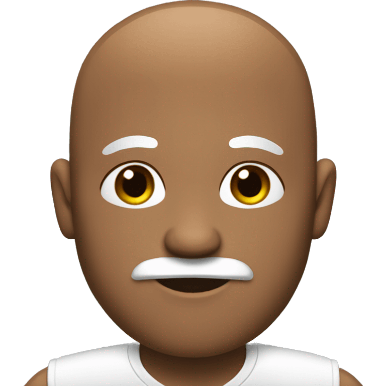 1 brown bald man with black and white beard emoji