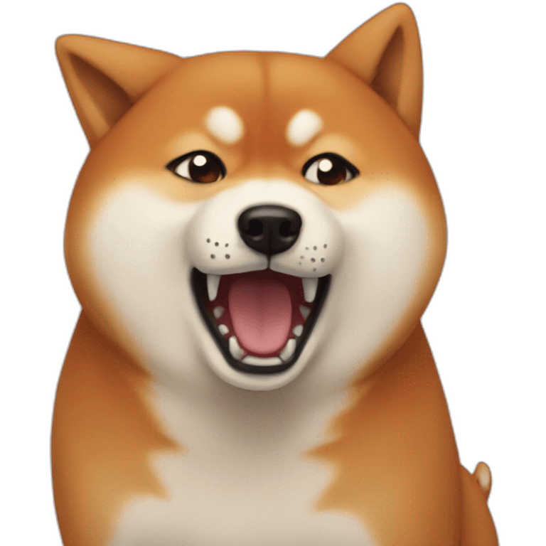 angry shouting meme red shiba emoji