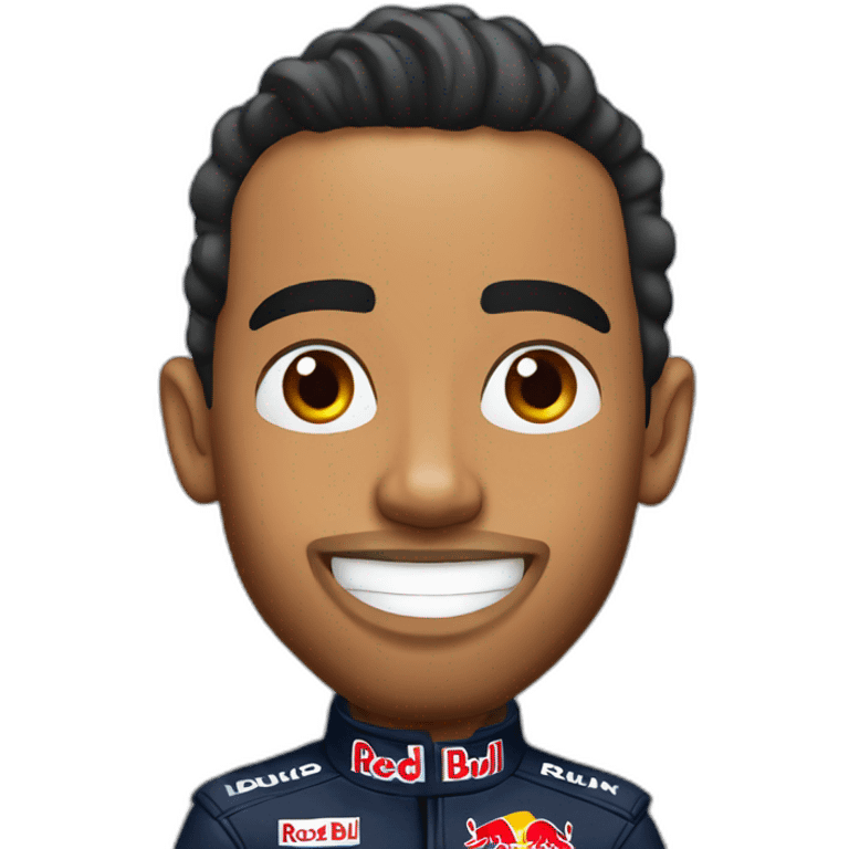 Lewis Hamilton with red bull emoji