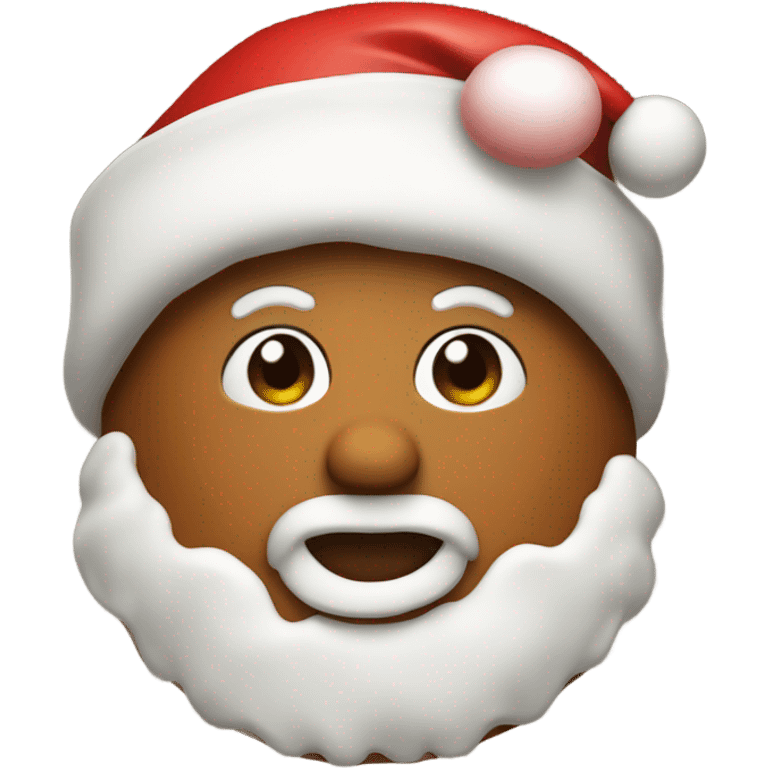 Gingerbread with santa hat emoji