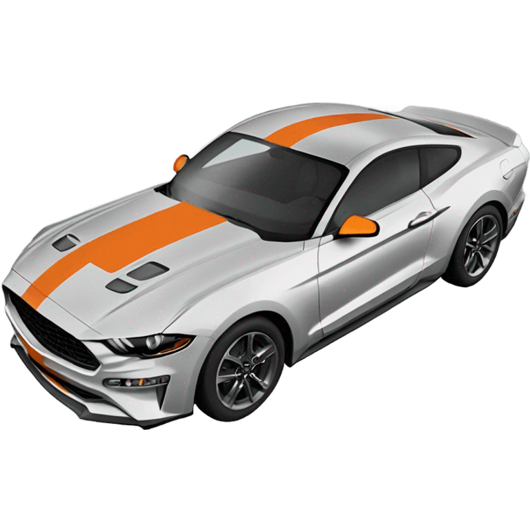 2022 Orange Ford mustang emoji