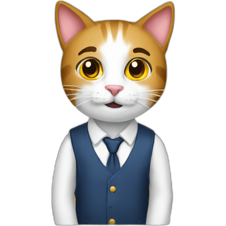 Cat in school emoji