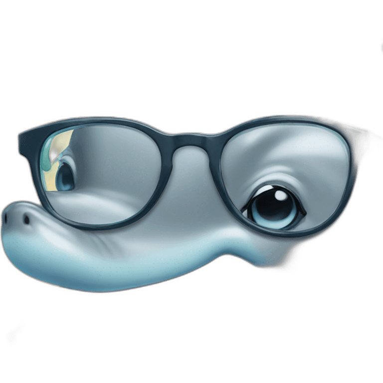 dolphin with glasses emoji