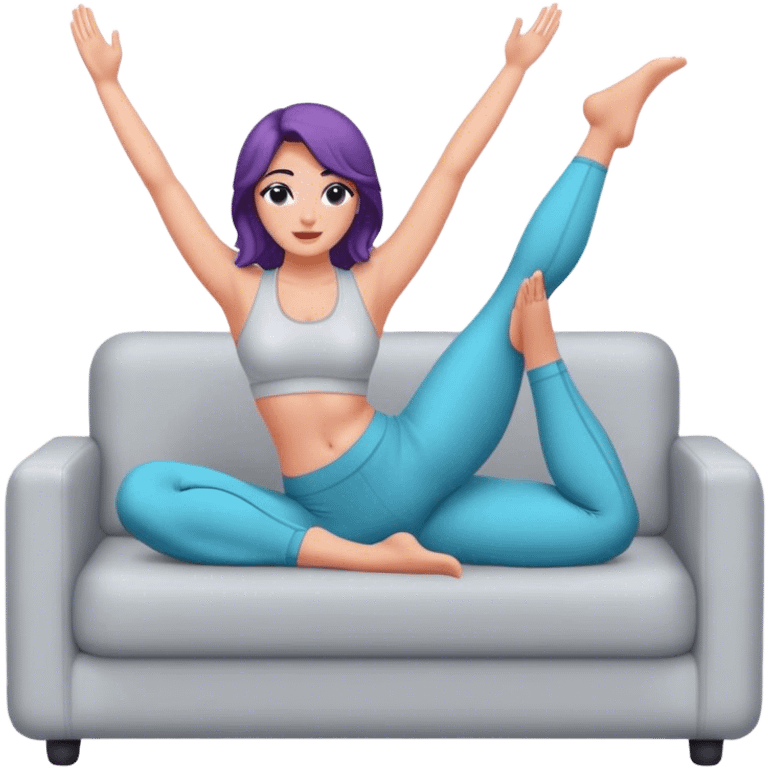 kylie janner in yoga pants on couch emoji