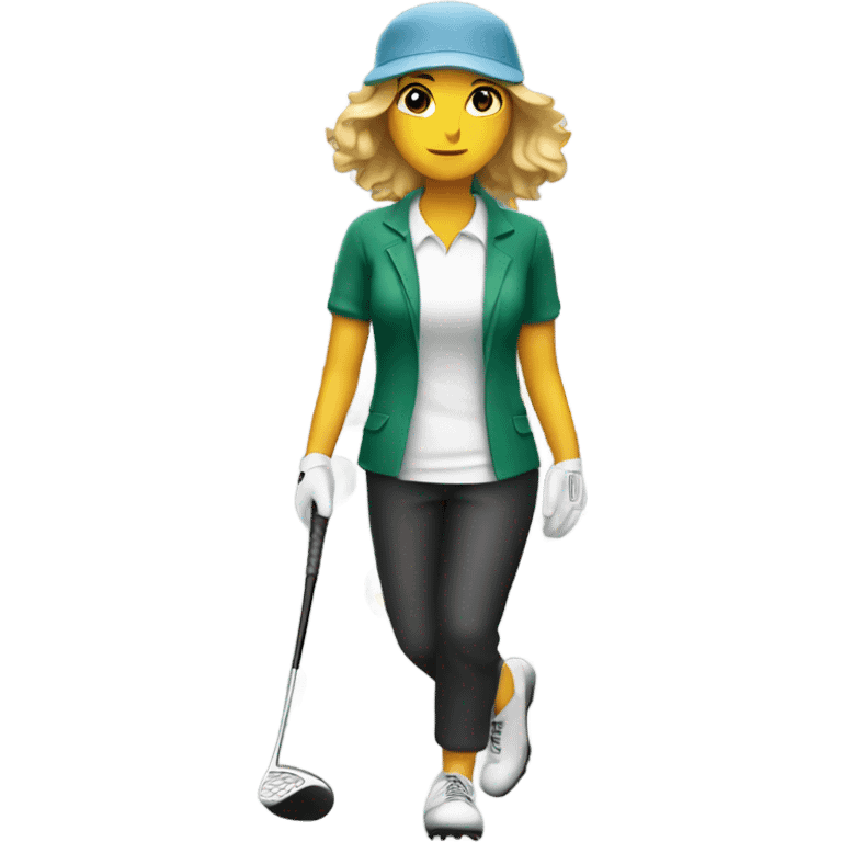 Female golfer burglar emoji