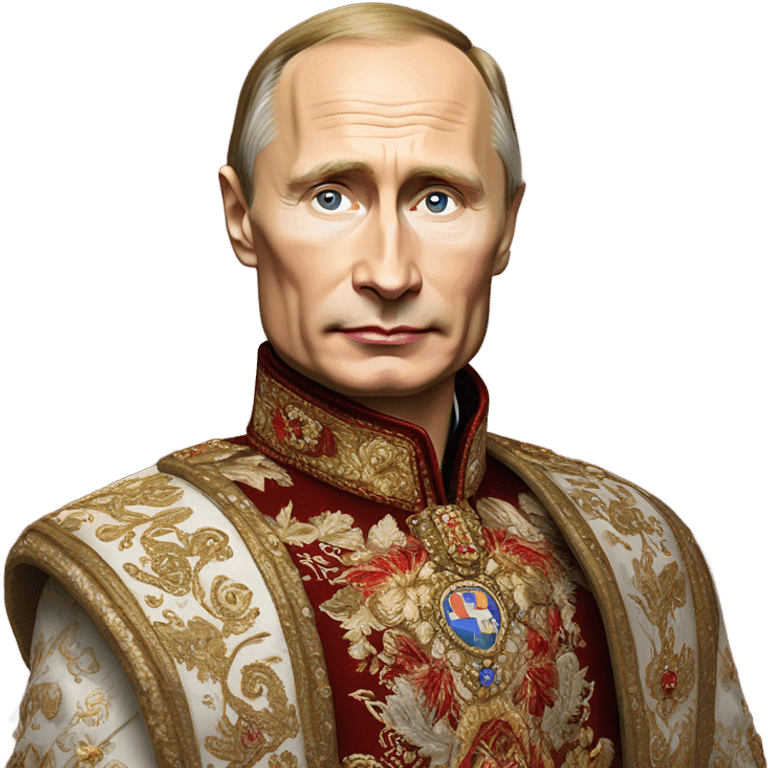 vladimir putin in Romanov dress, full body emoji