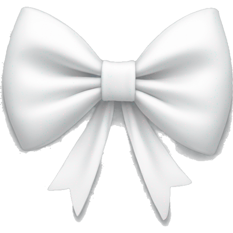 White bow on white bow emoji