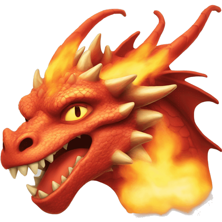 Dragon face breathing fire emoji