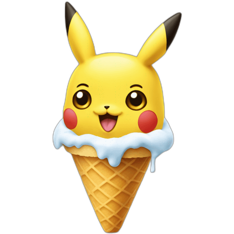 Pikachu ice cream emoji