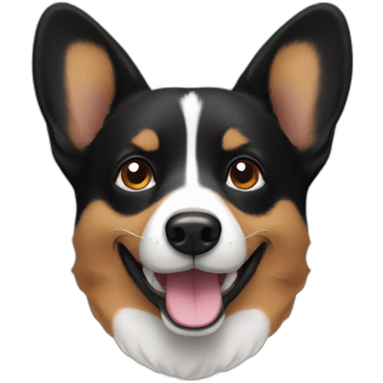 black corgi face emoji