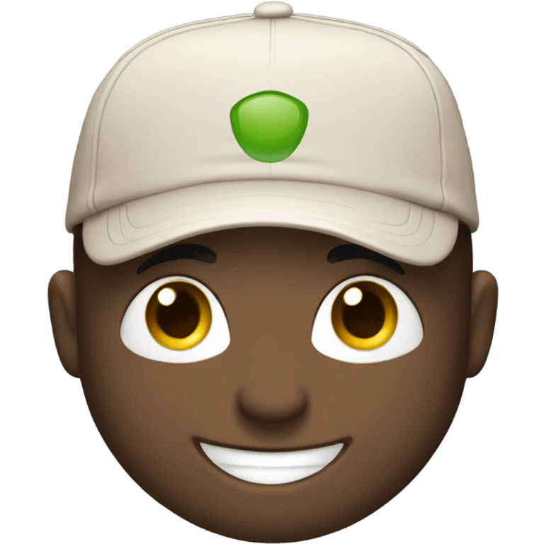 Smiling with cap emoji