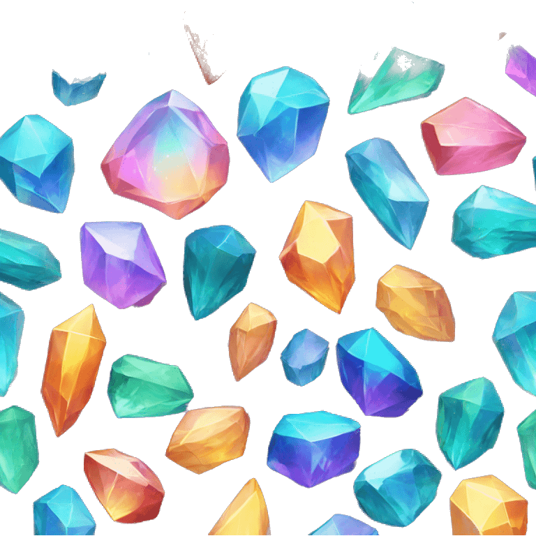 Rainbow crystal cluster emoji