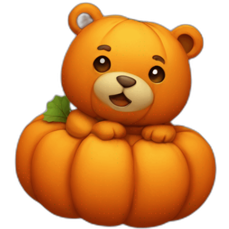 Pumpkin bear emoji