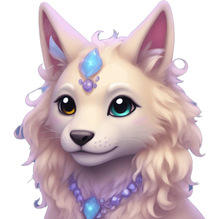 Kawaii bright fantasy ethereal anthro fursona animal emoji