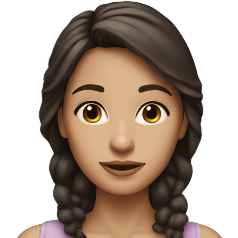 Beautiful brunette woman emoji