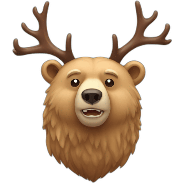 bear with elk antlers emoji