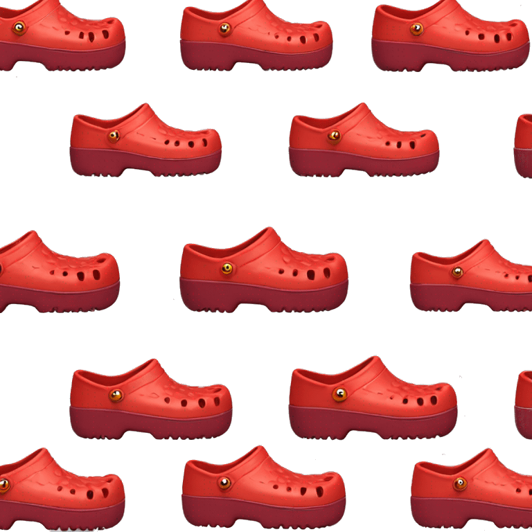 Croc classic clog in varsity red emoji