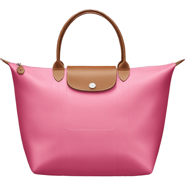 longchamp pink tote emoji