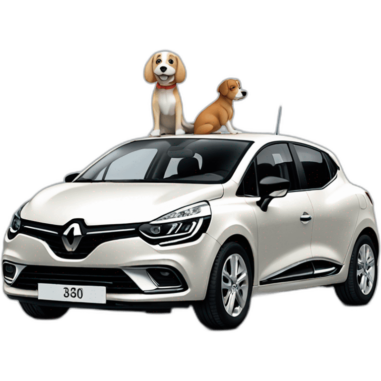 Renault Clio with dog emoji