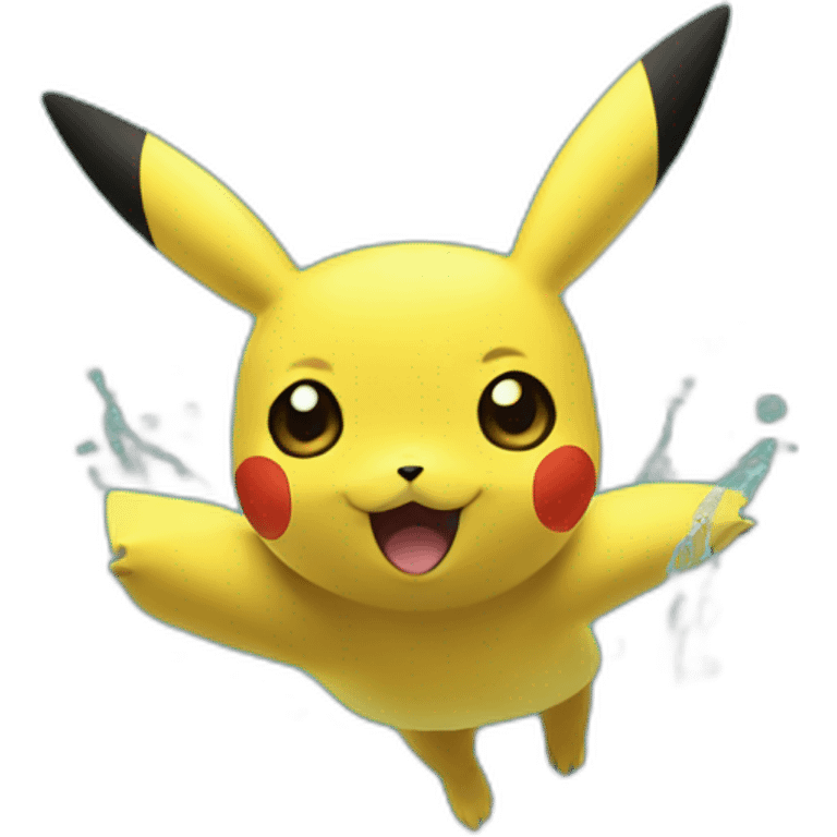 pikachu swimming emoji