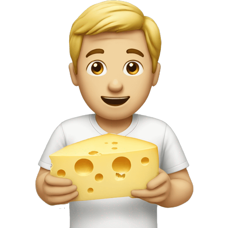 man eating cheese emoji