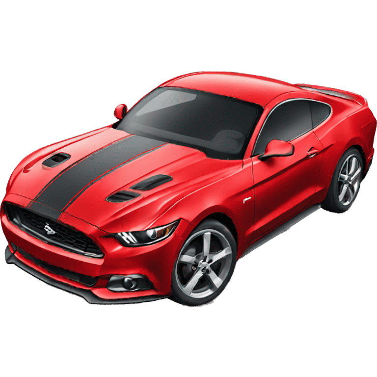 Red mustang sports car  emoji