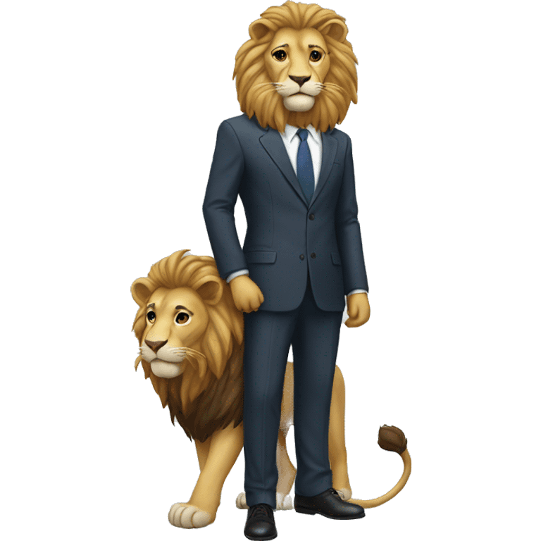 Lion in a suit  emoji