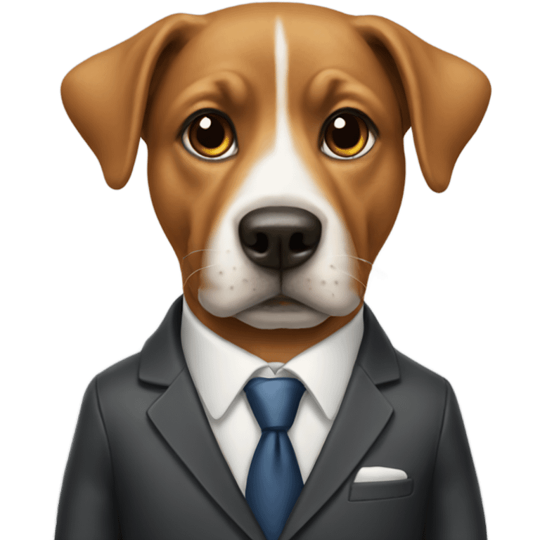 dog wearing suit  emoji