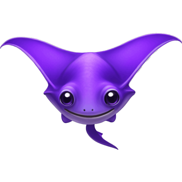 cute purple Manta ray emoji