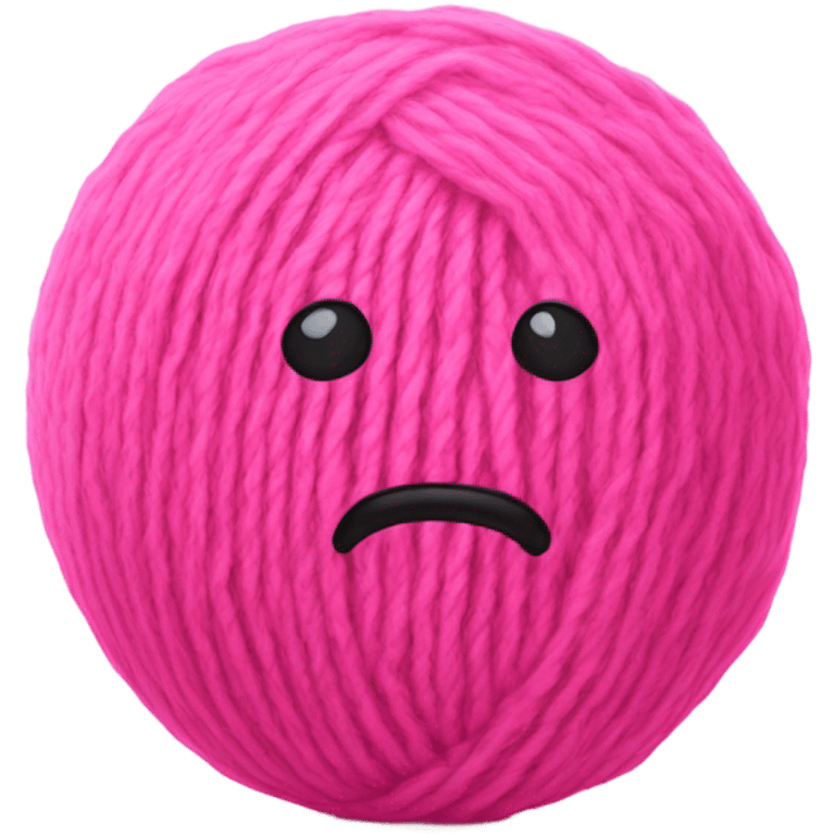 a ball of wool without a face in pink  emoji