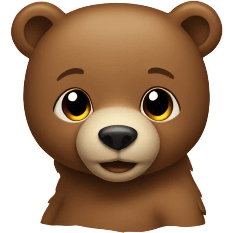 Little bear with cover  emoji