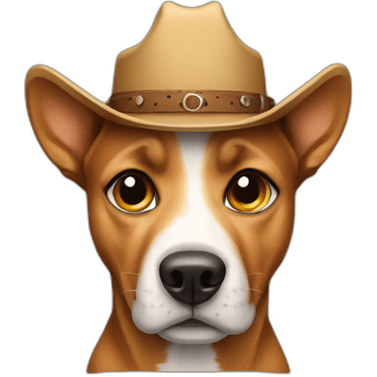 dog wearing cowboy hat emoji