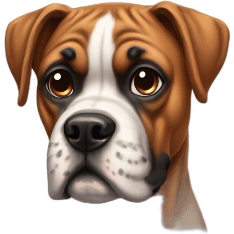 Boxer cute dog emoji