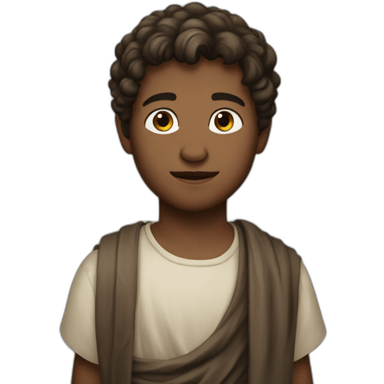 Young Thomas the apostle from bible emoji