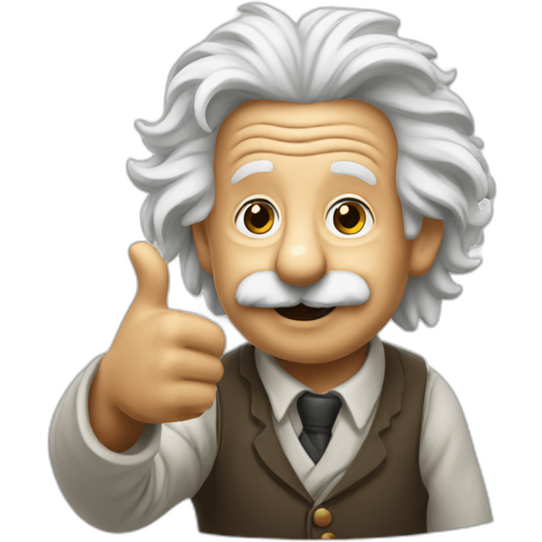 Einstein giving a thumbs up emoji