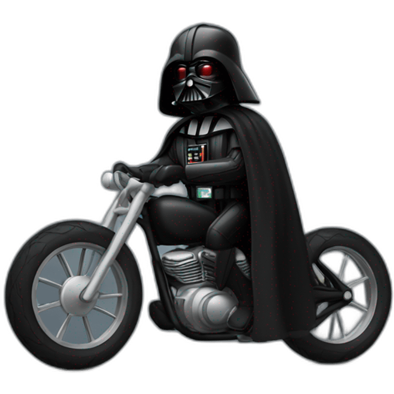 dark vador in bike emoji