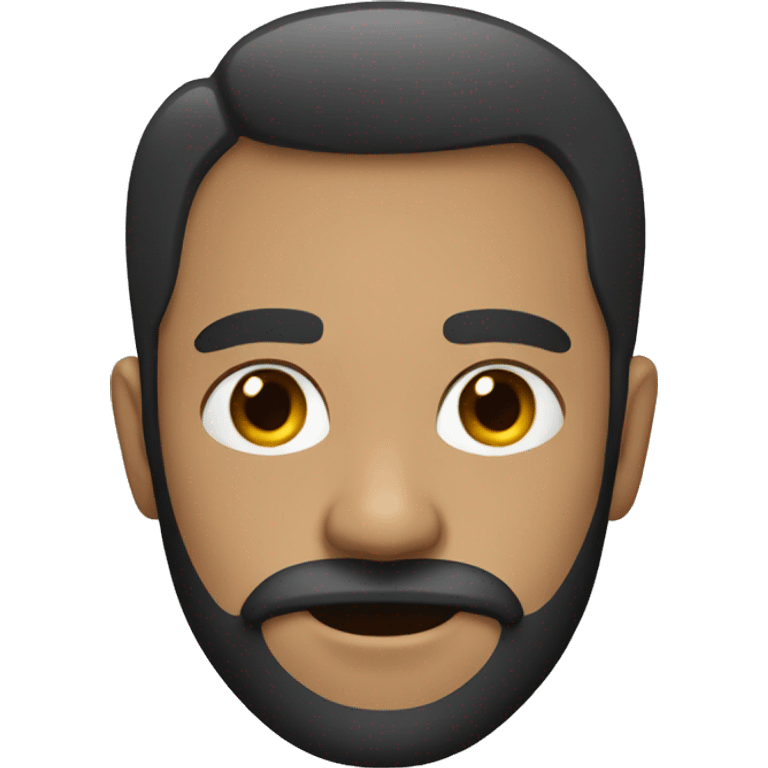 man with black short beard emoji