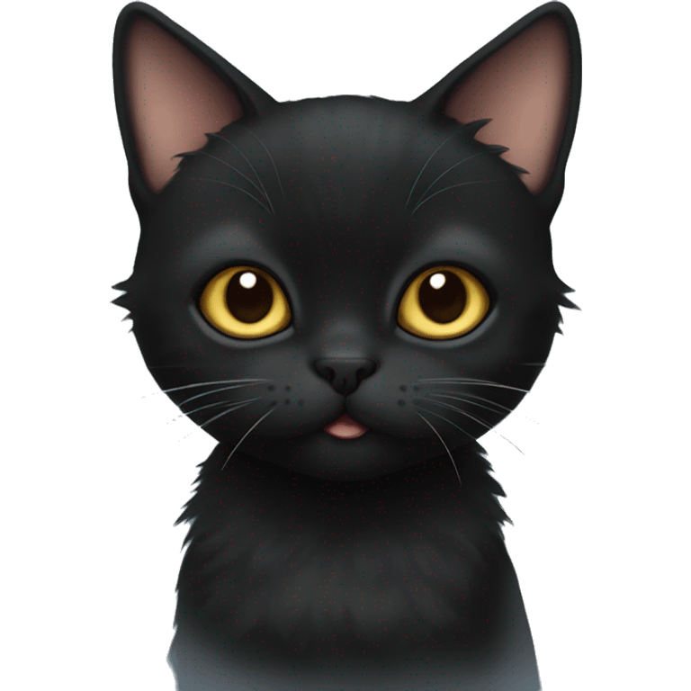 Black munchkin cat emoji