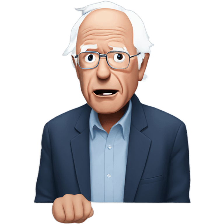 Bernie Sanders asking once again emoji