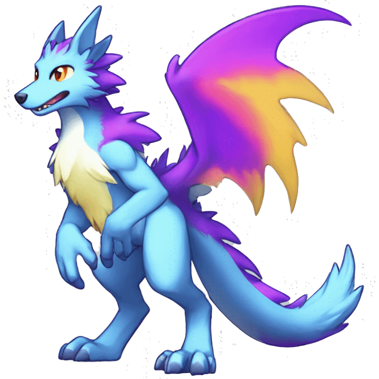  Colorful Shiny Kawaii Sergal FurSona Fakemon Full Body emoji