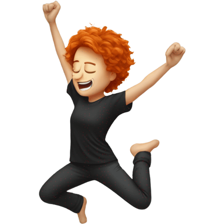 Ginger person dabbing emoji