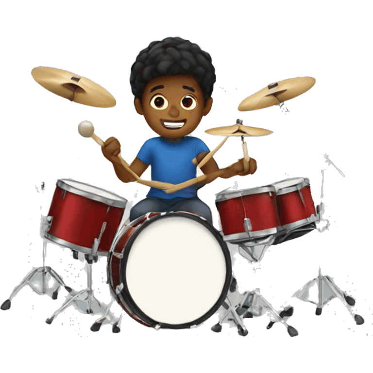 a boy playing drums  emoji