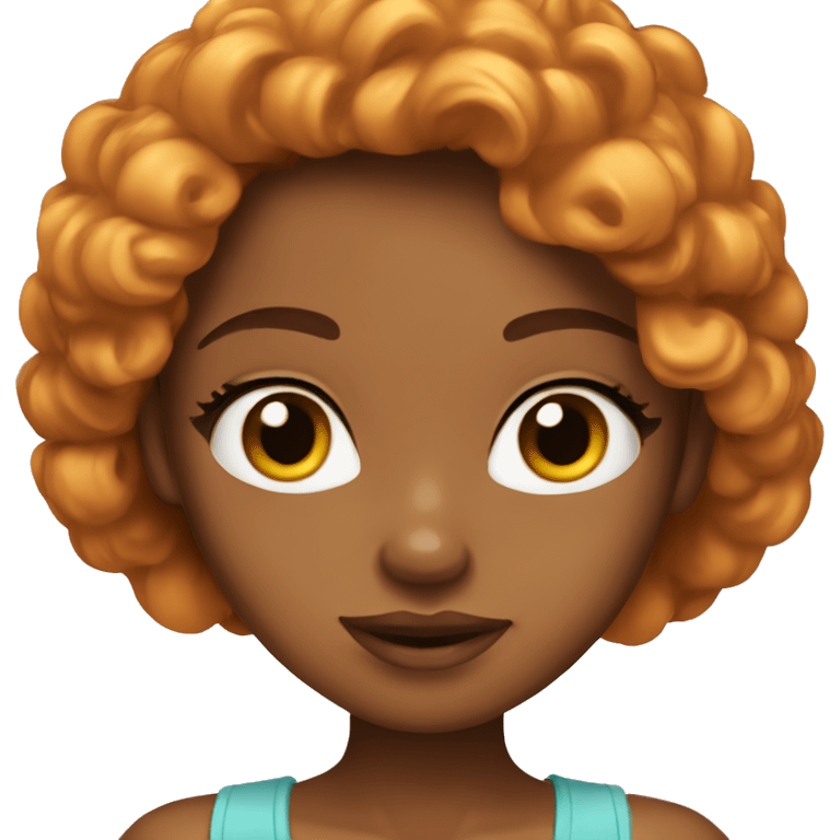 Ginger hair brown Skin Bratz emoji